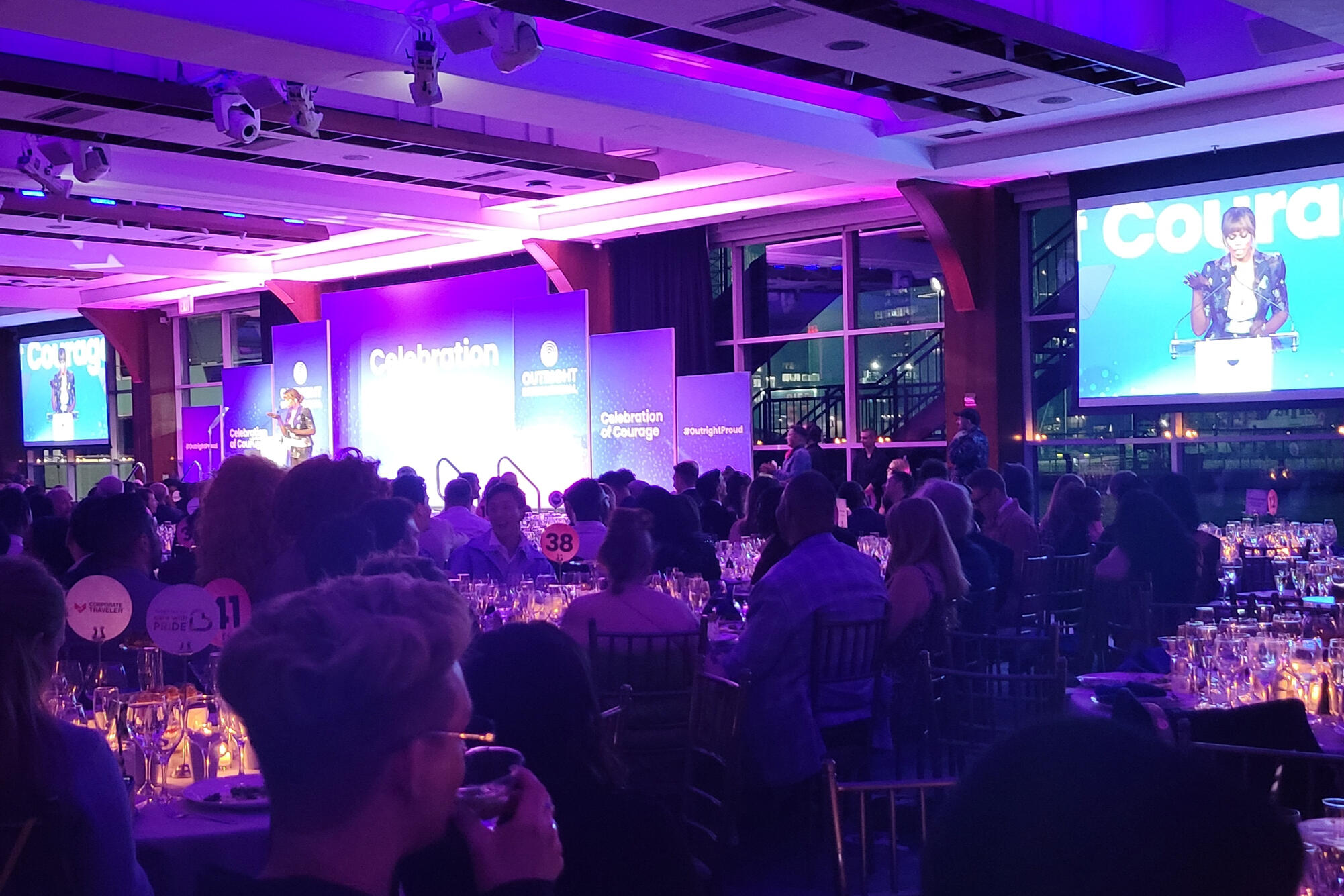 Laverne Cox speaking at Celebration of Courage