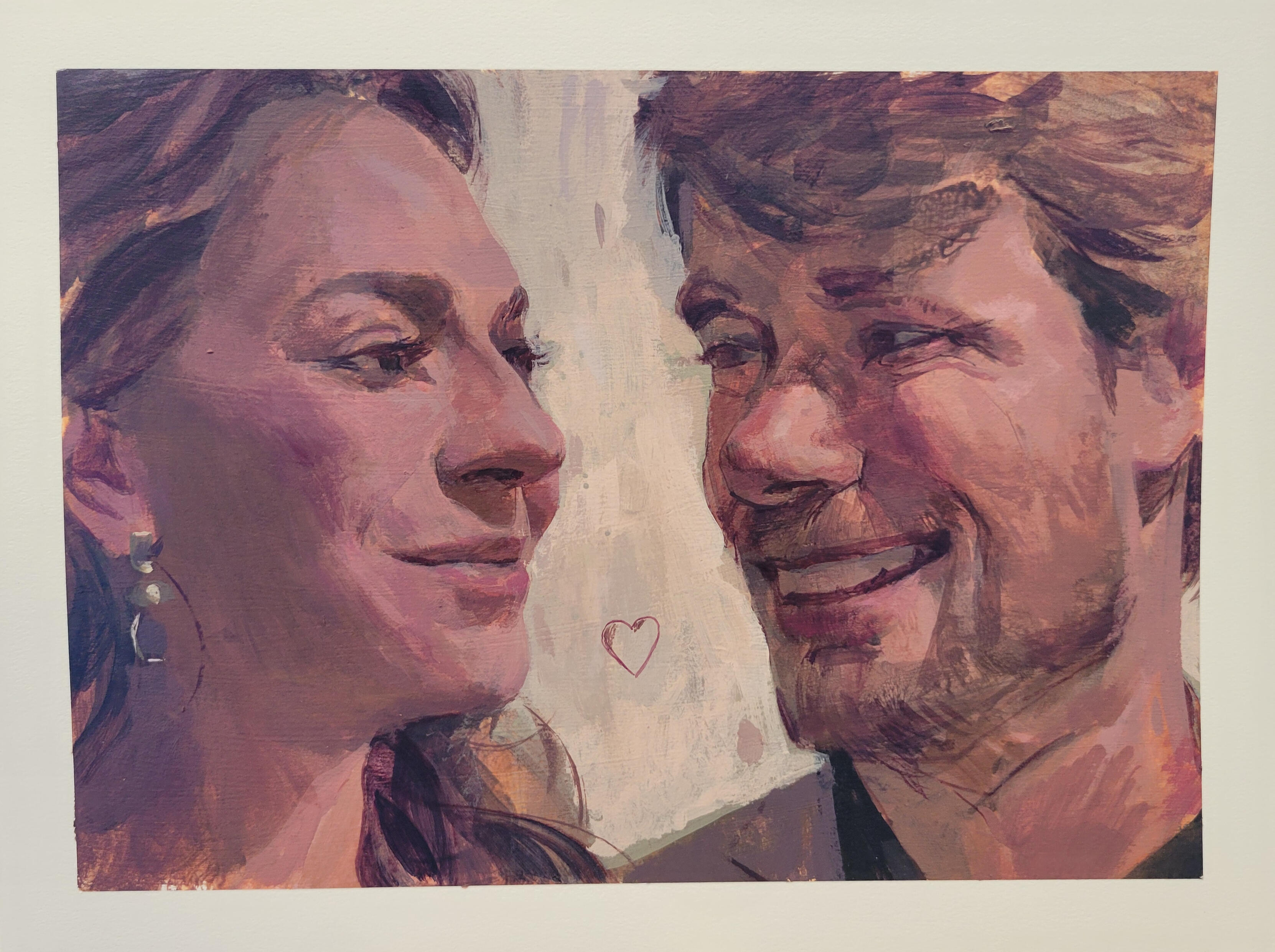 Alex & Brent, Acrylic on Illustration Board, 11x14 in.