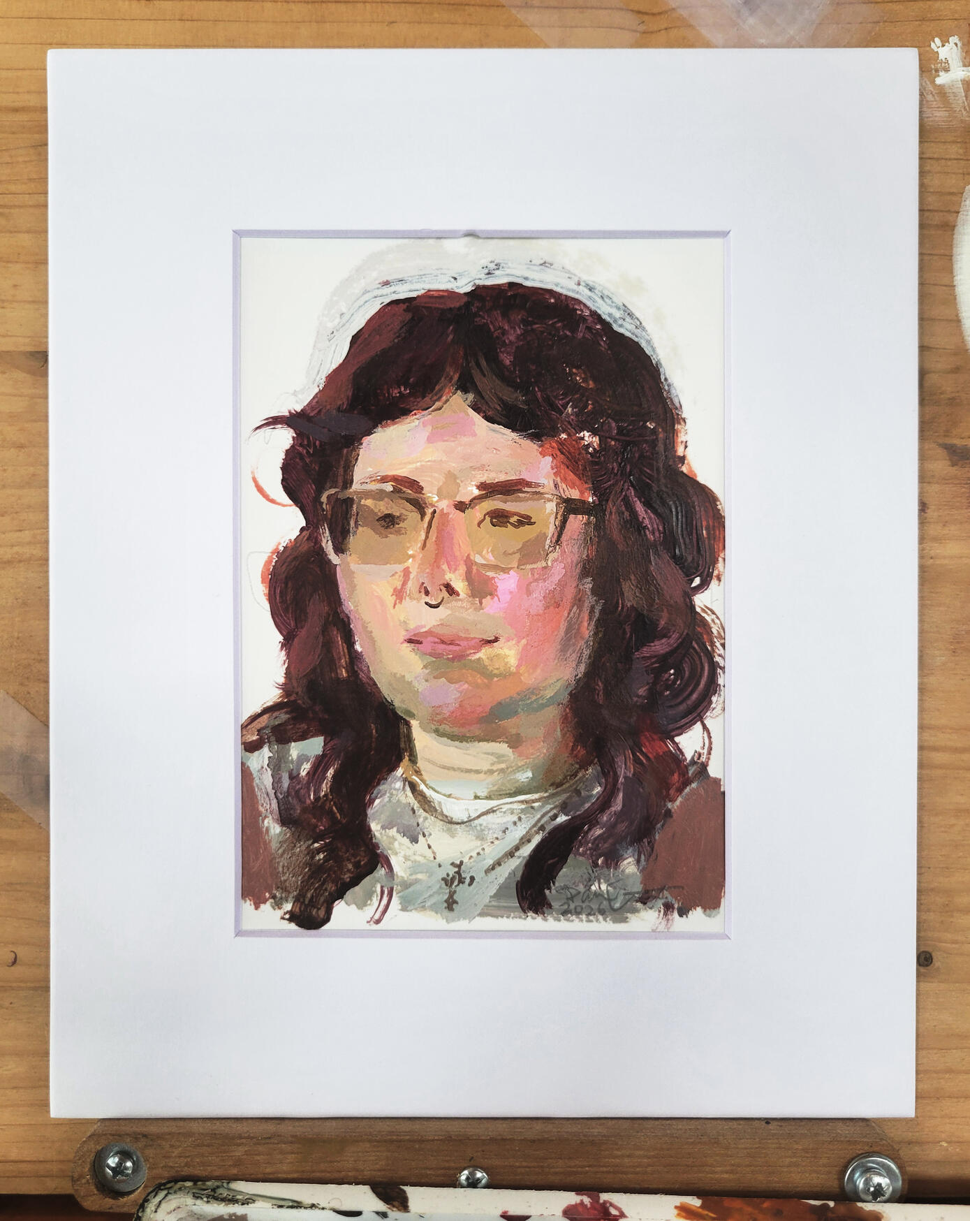 Madi, Acrylic on paper, 5x7 in.